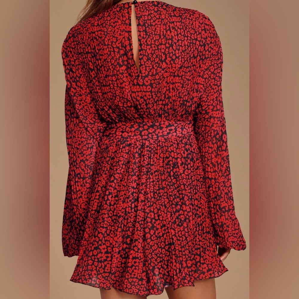 Red Patterned Romper - image 3